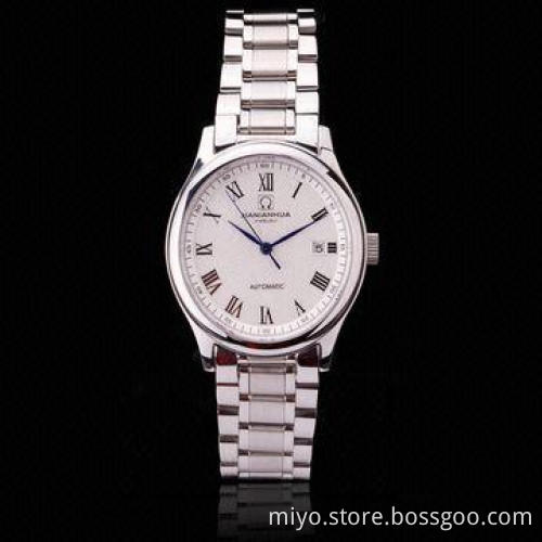Men's Style Skeleton Automatic Watch in Stainless Steel Case and Bracelet, 3ATM WRC